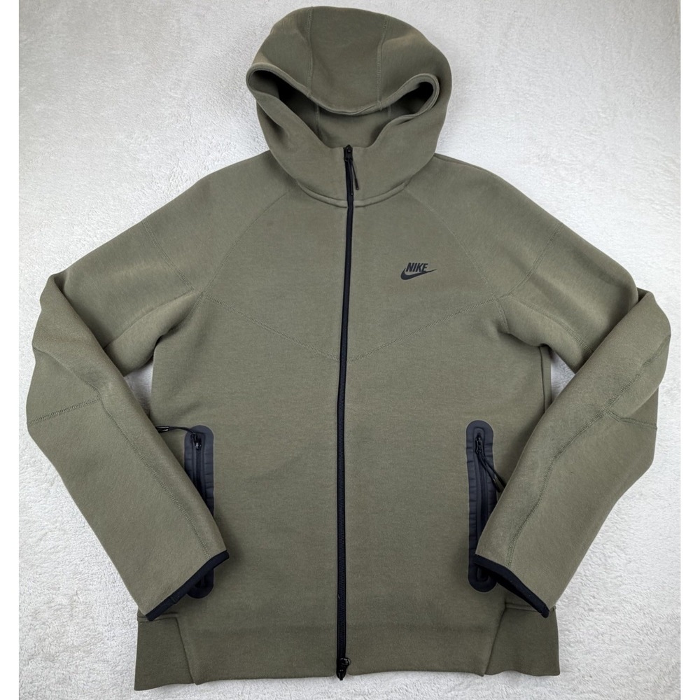 Nike Sportswear Tech Fleece Windrunner Full-Zip Hoodie Olive FB7921-222 Mens Med